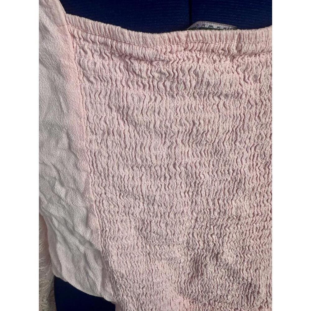 wild fable pink lace crop smocked cottagecore coquette romantic womens xxl - Picture 4 of 6